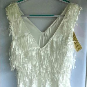 Flapper style wedding gown